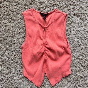 Coral tank top-slightly cropped